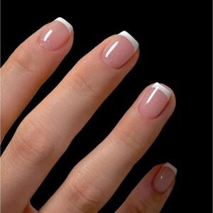 French Manicure Fake Nails Set of 24